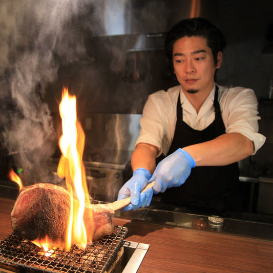 最高級神戸ビーフトマホークステーキ骨付き1本 -枯らし熟成-(3-4人分)【送料無料】